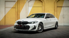 BMW 3 Series 330i (with M-package bumper,Does not fit base model) M340i G20 LCI 2023-ON with Aftermarket Parts - V1 Style Front Lip Pre-preg Carbon Fiber from TAKD Carbon
