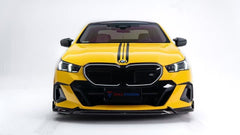 BMW 5 Series 530 540 (with M-package bumper, does not fit base model) & i5 e/x Drive40 (with M-package bumper, does not fit base model) M60 G60 G61 2024-ON with Aftermarket Parts - V1 Style Front Lip Pre-preg Carbon Fiber from TAKD Carbon