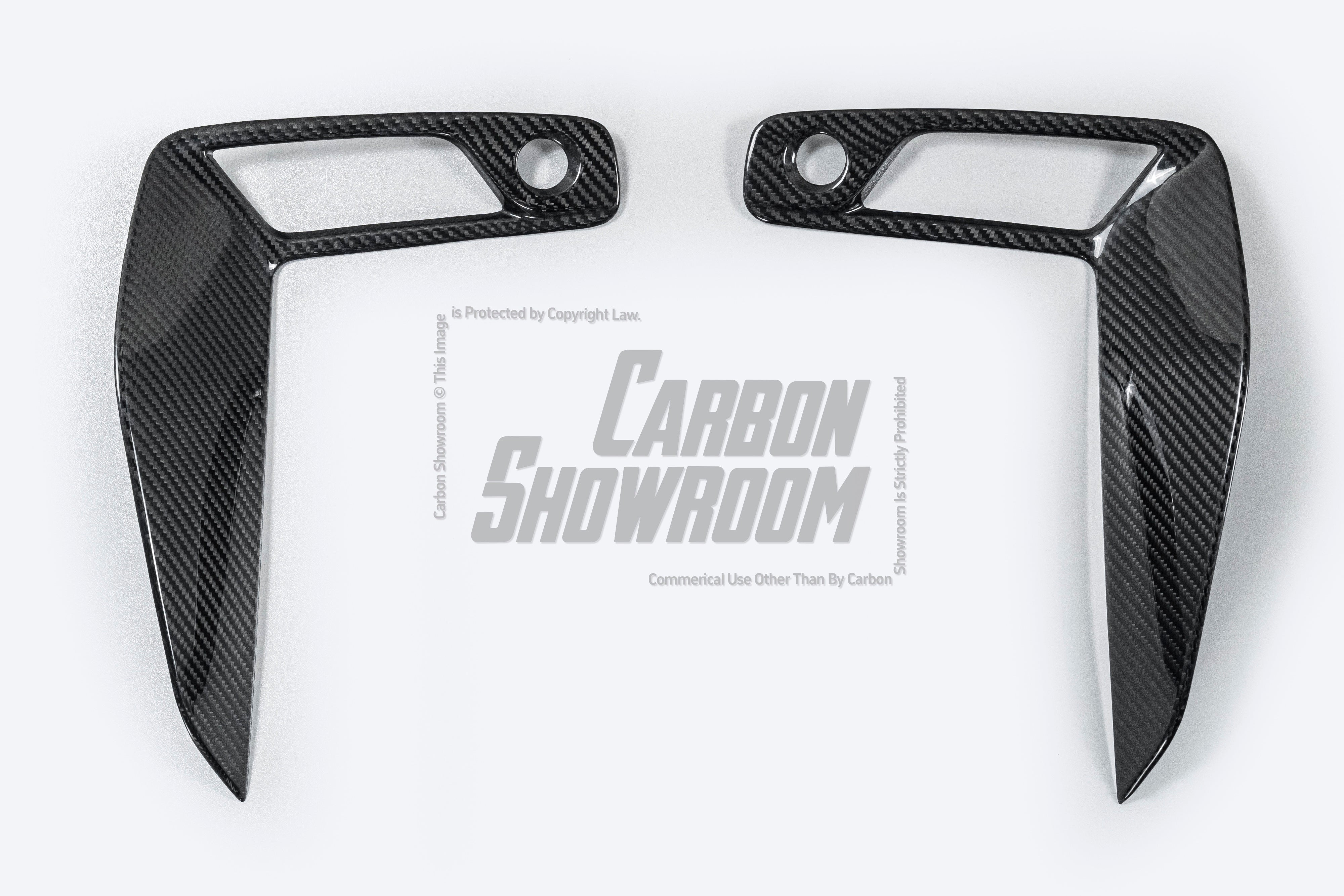 BMW 3 Series 330i (with M-package bumper, does not fit base model) M340i G20 LCI 2023 2024 with Aftermarket Parts - Front Bumper Upper Valences Pre-preg Carbon Fiber from TAKD Carbon