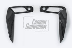BMW 3 Series 330i (with M-package bumper, does not fit base model) M340i G20 LCI 2023 2024 with Aftermarket Parts - Front Bumper Upper Valences Pre-preg Carbon Fiber from TAKD Carbon