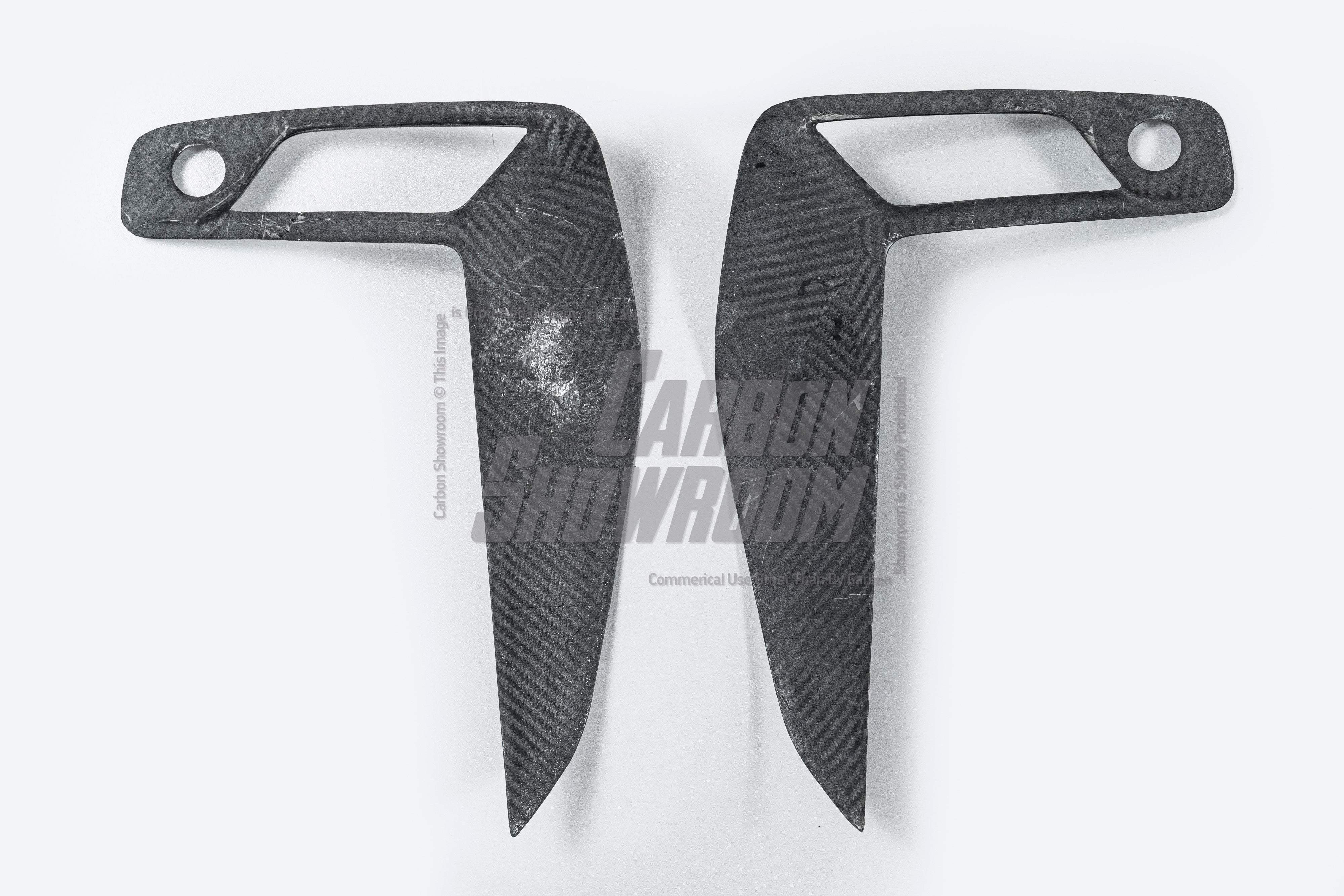 BMW 3 Series 330i (with M-package bumper, does not fit base model) M340i G20 LCI 2023 2024 with Aftermarket Parts - Front Bumper Upper Valences Pre-preg Carbon Fiber from TAKD Carbon