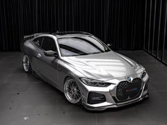 BMW 4 Series 430i (with M-package bumper, does not fit base model) M440i G22 G23 2020-ON with Aftermarket Parts - Front Canards Pre-preg Carbon Fiber from TAKD Carbon