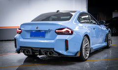 BMW M2 / M2C G87 2023-ON with Aftermarket Parts - AD Style Rear Diffuser & Canards Carbon Fiber from TAKD Carbon