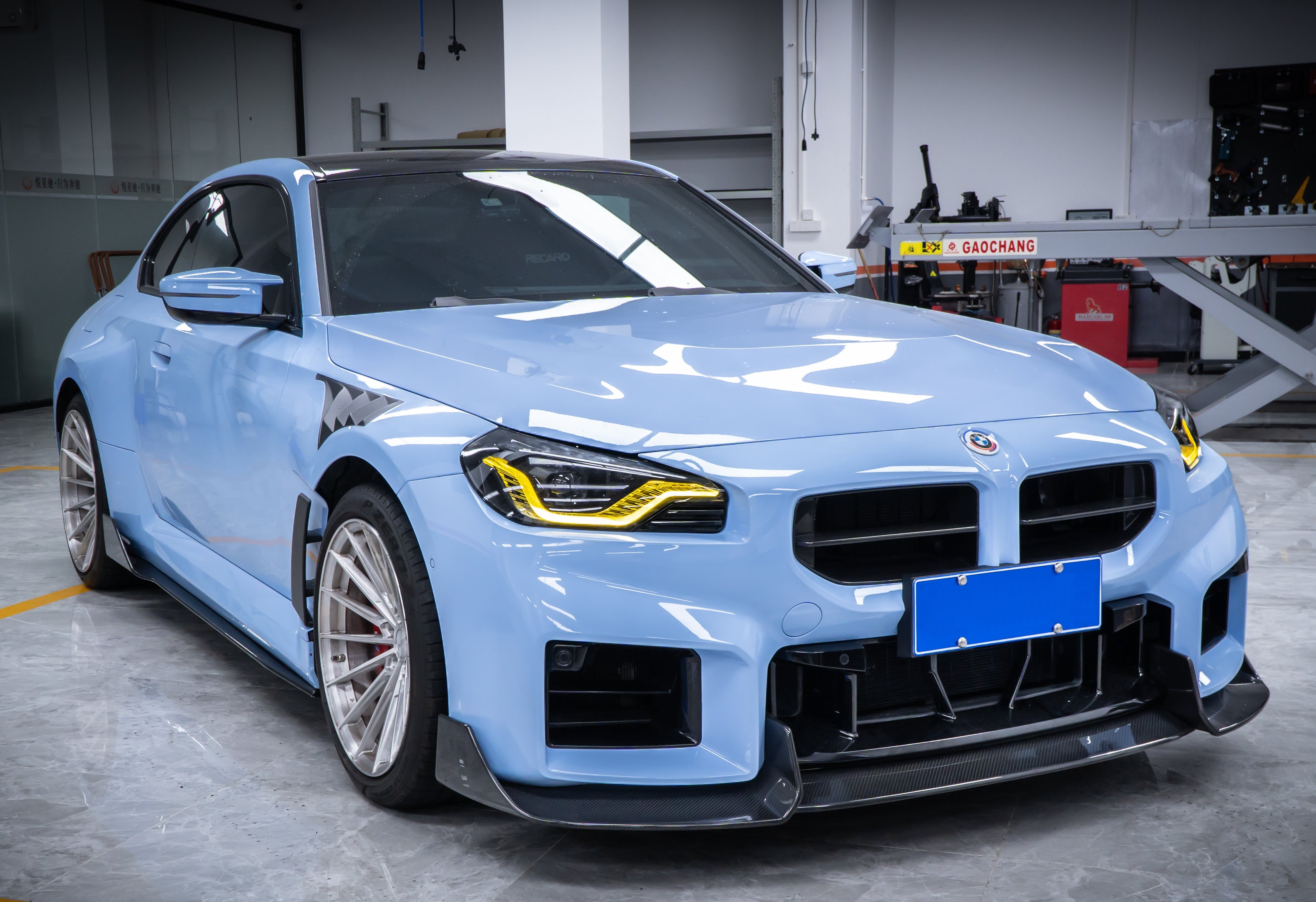 BMW M2 / M2C G87 2023-ON with Aftermarket Parts - AD Front Lip Carbon Fiber from TAKD Carbon