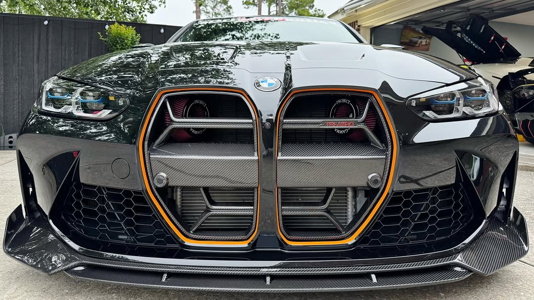 BMW M3/M3C G80/G81 2021 2022 2023 2024 & M4/M4C G82/G83 2021 2022 2023 2024 with Aftermarket Parts - CSL without ACC Sensor & CSL without ACC Sensor Grill Pre-preg Carbon Fiber from TAKD Carbon