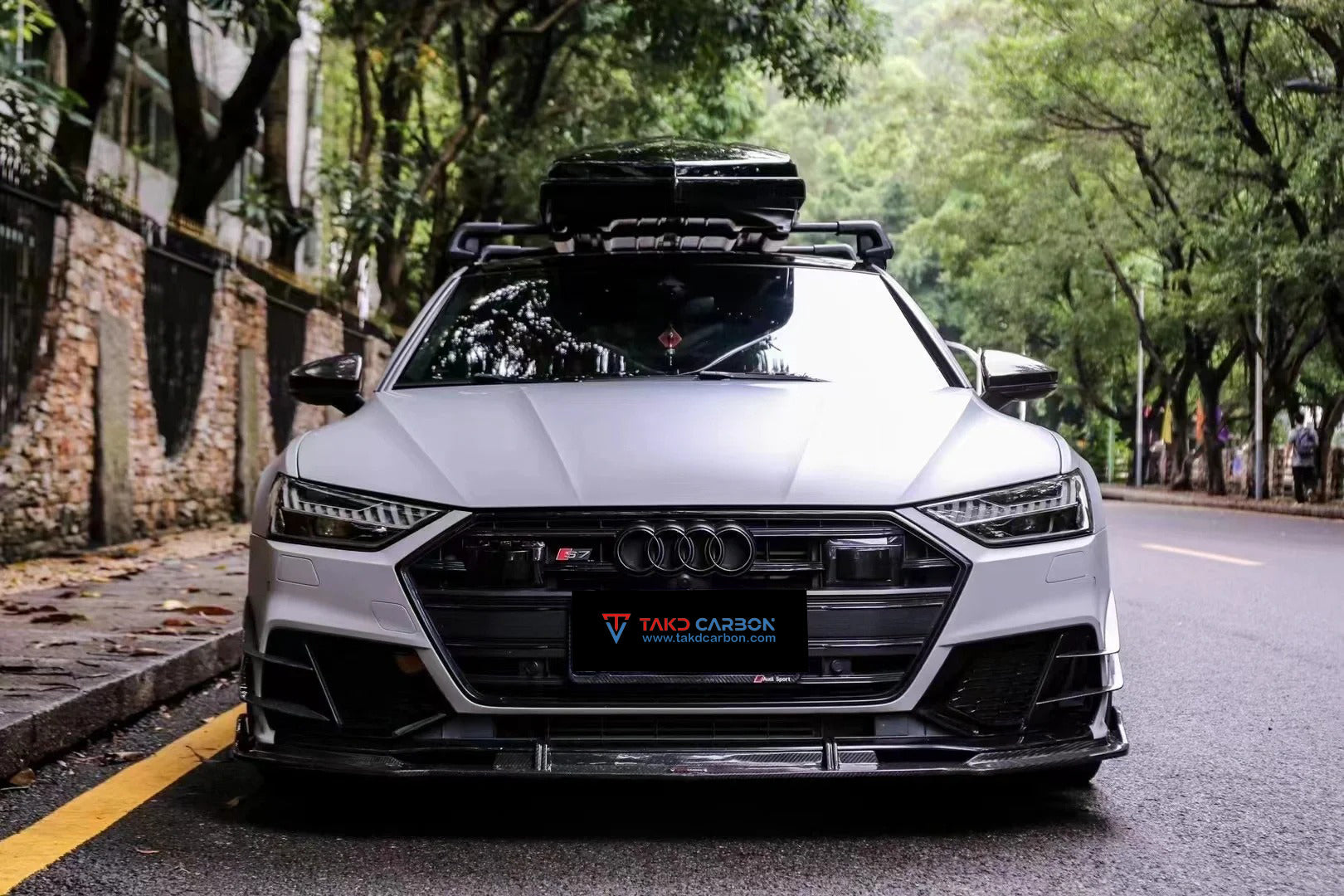 TAKD Carbon Audi A7 S-Line & S7 C8 2019-ON Front Lip Rear Diffuser Bumper Canards Carbon Fiber