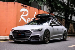 Audi S7 A7 (with s-line bumper) C8 2019 2020 2021 2022 2023 2024 with Aftermarket Parts - Front Lip Pre-preg Carbon Fiber from TAKD Carbon
