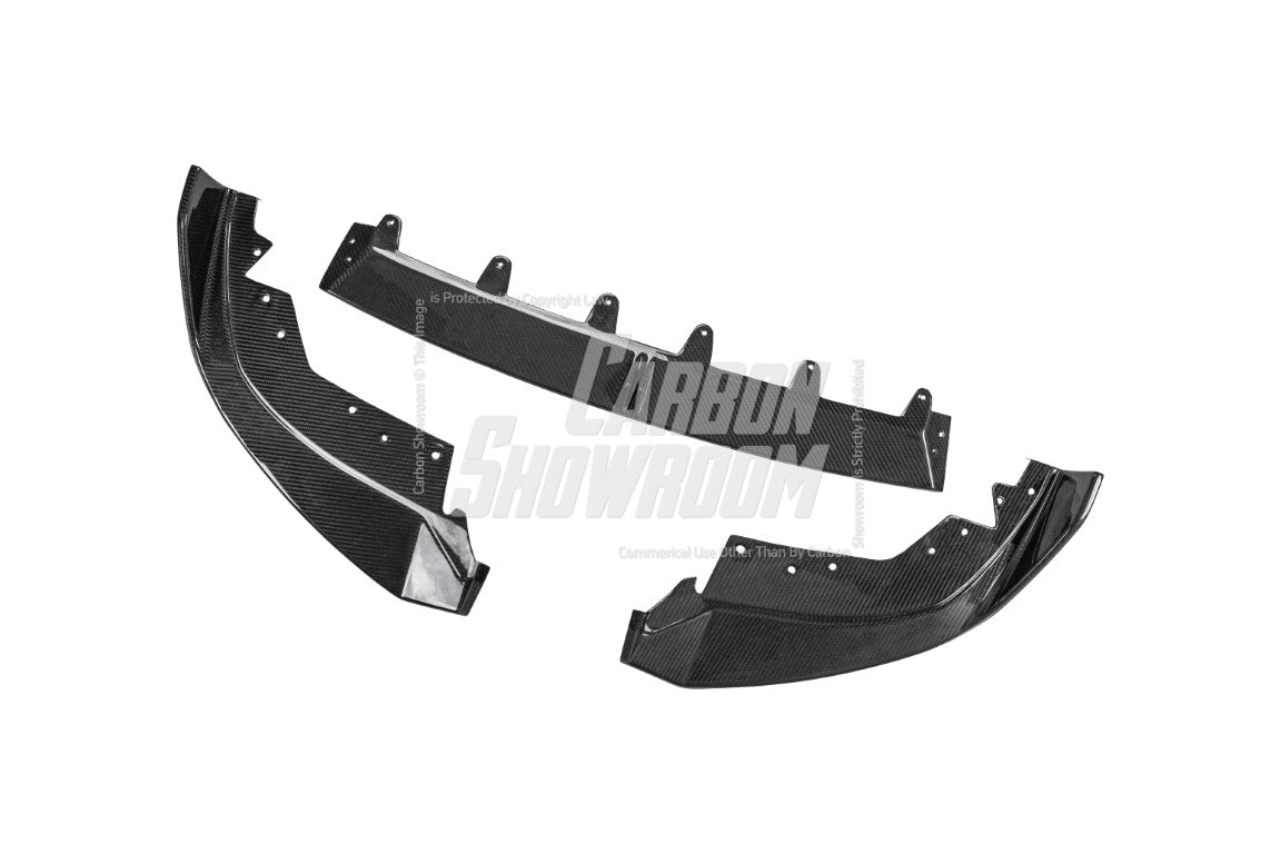 BMW 3 Series 330i (with M-package bumper,Does not fit base model) M340i G20 G21 LCI 2023-ON with Aftermarket Parts - V2 Style Front Lip Pre-preg Carbon Fiber from TAKD Carbon