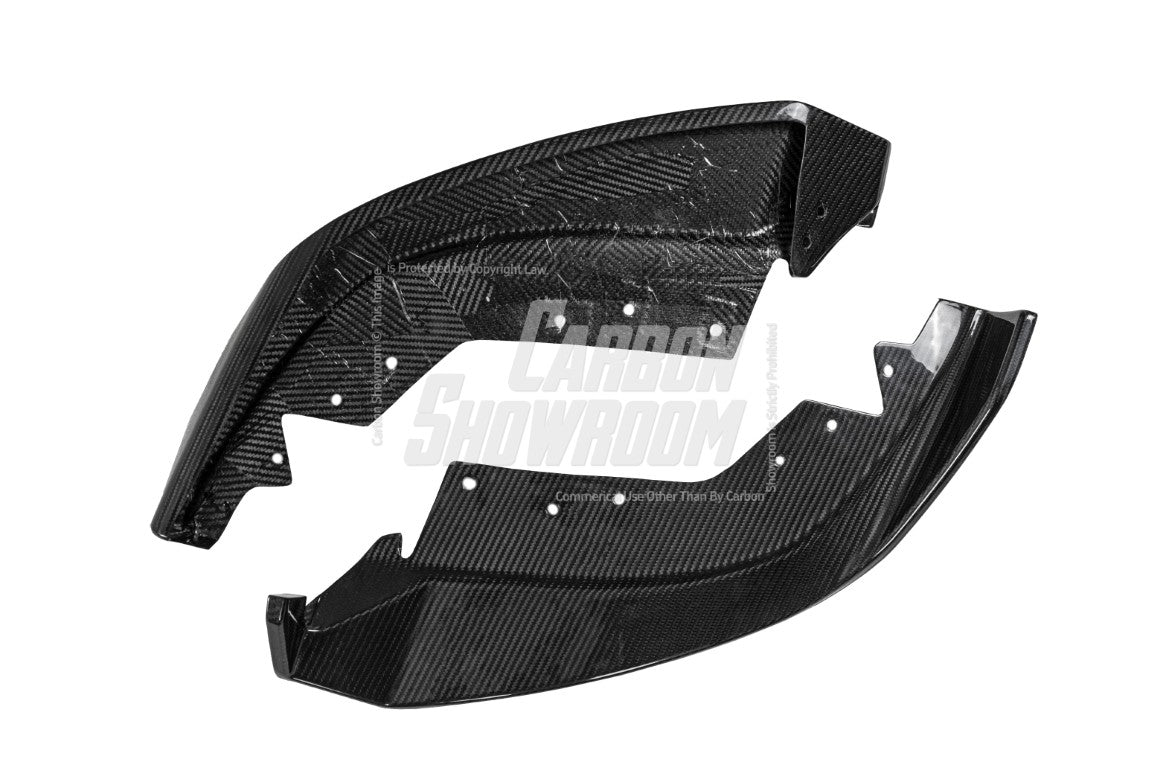 BMW 3 Series 330i (with M-package bumper,Does not fit base model) M340i G20 G21 LCI 2023-ON with Aftermarket Parts - V2 Style Front Lip Pre-preg Carbon Fiber from TAKD Carbon