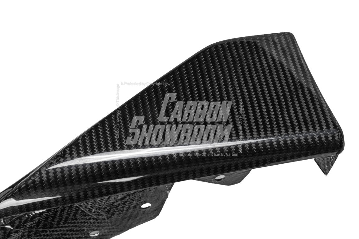 BMW 3 Series 330i (with M-package bumper,Does not fit base model) M340i G20 G21 LCI 2023-ON with Aftermarket Parts - V2 Style Front Lip Pre-preg Carbon Fiber from TAKD Carbon