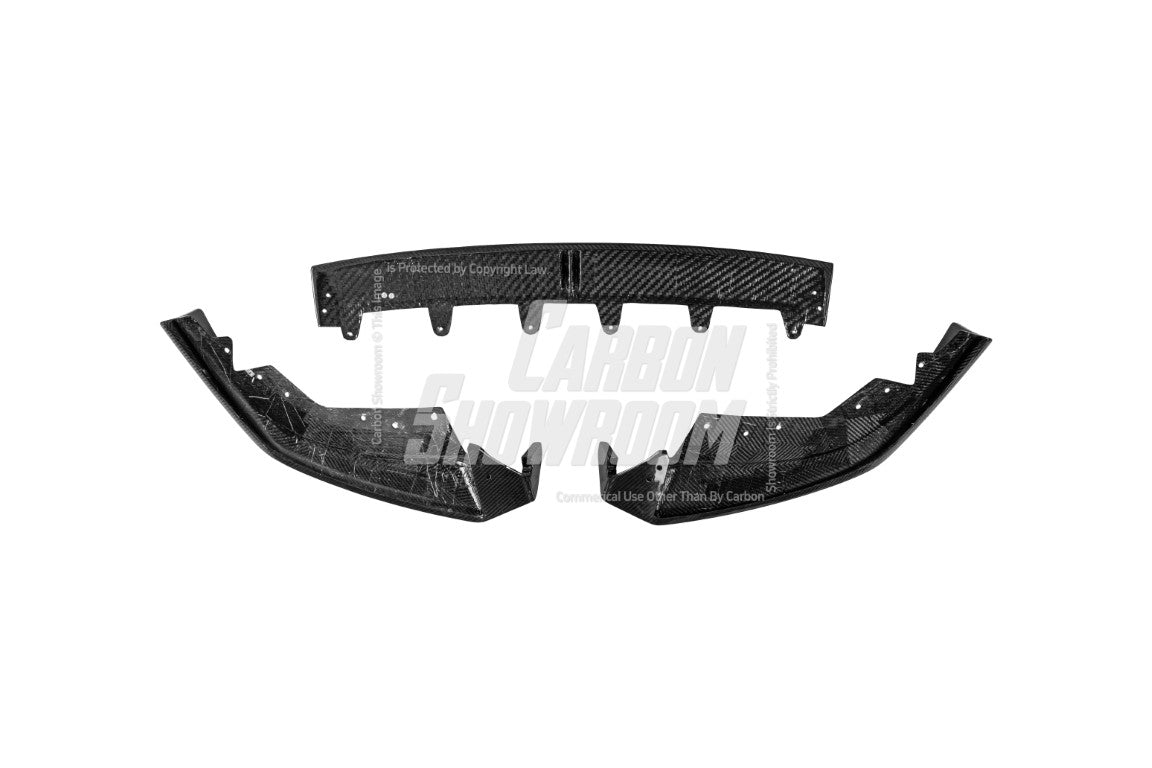 BMW 3 Series 330i (with M-package bumper,Does not fit base model) M340i G20 G21 LCI 2023-ON with Aftermarket Parts - V2 Style Front Lip Pre-preg Carbon Fiber from TAKD Carbon