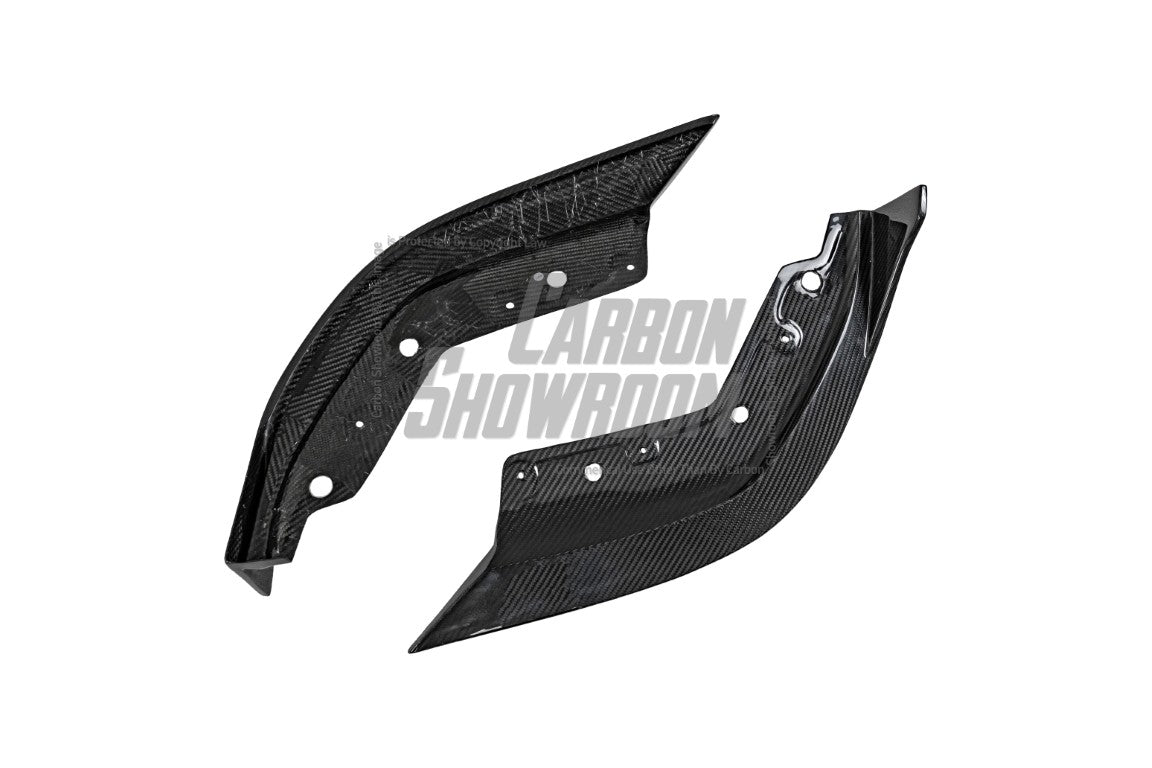 BMW 3 Series 330i (with M-package bumper, does not fit base model) M340i G20 Pre-LCI 2019 2020 2021 2022 with Aftermarket Parts - V1 Style Front Lip Pre-preg Carbon Fiber from TAKD Carbon