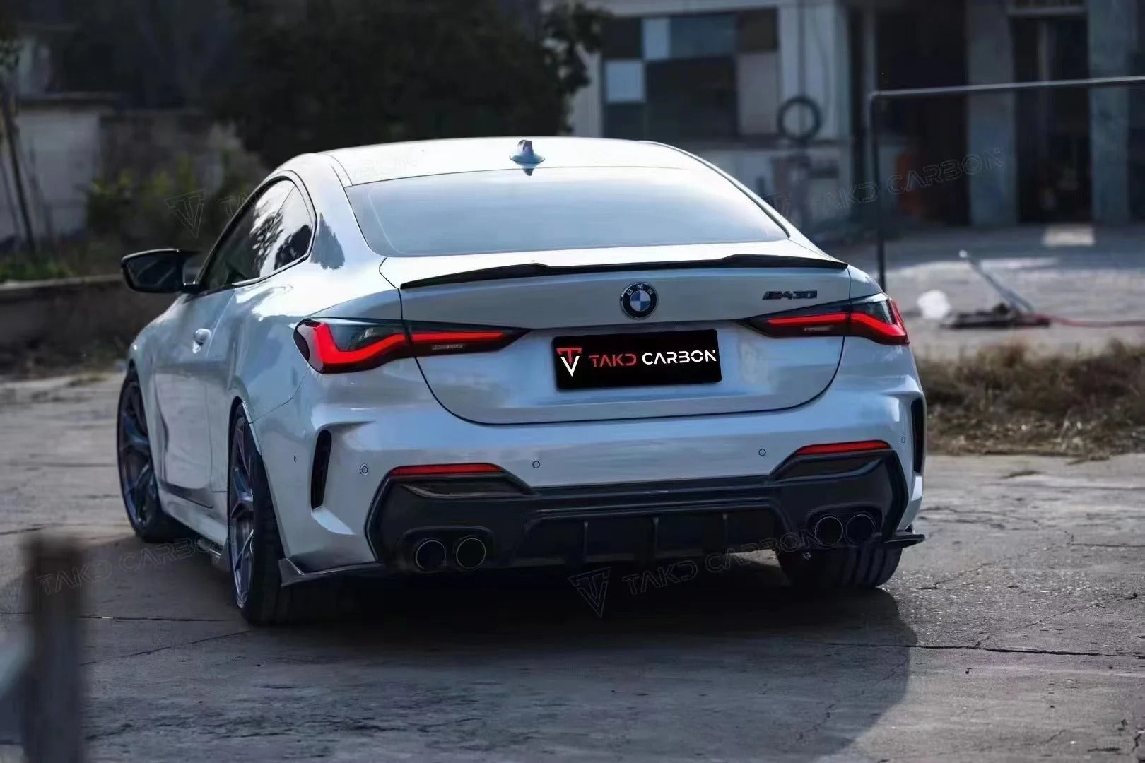TAKD Carbon BMW 4 Series G22 G23 G26 i4 & Gran coupe 430i M440i Side Skirts Front Canards Rear Diffuser & Canards Carbon Fiber 