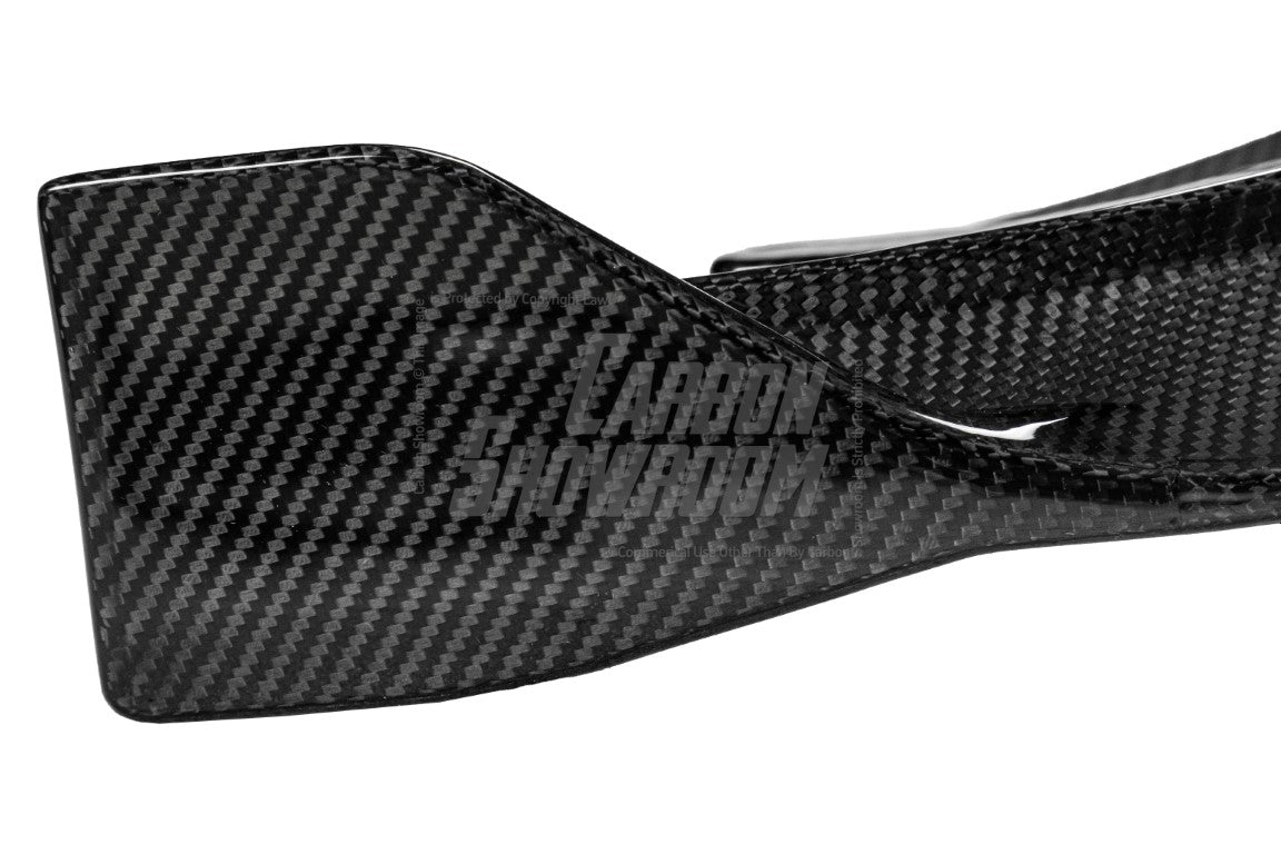 BMW 5 Series 530 540（with M-package bumper, does not fit base model)  G60 G61 2024-ON with Aftermarket Parts - MP Style Pre-preg Carbon Fiber Front Lip from TAKD Carbon