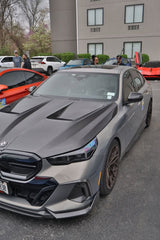 BMW 5 Series 530 540 (with M-package bumper, does not fit base model) & i5 e/x Drive40 (with M-package bumper, does not fit base model) M60 G60 G61 2024-ON with Aftermarket Parts - V1 Style Air Intake Vents Cover Pre-preg Carbon Fiber from TAKD Carbon