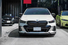 BMW 5 Series 530 540 (with M-package bumper, does not fit base model) & i5 e/x Drive40 (with M-package bumper, does not fit base model) M60 G60 G61 2024-ON with Aftermarket Parts - V1 Style Front Lip Pre-preg Carbon Fiber from TAKD Carbon
