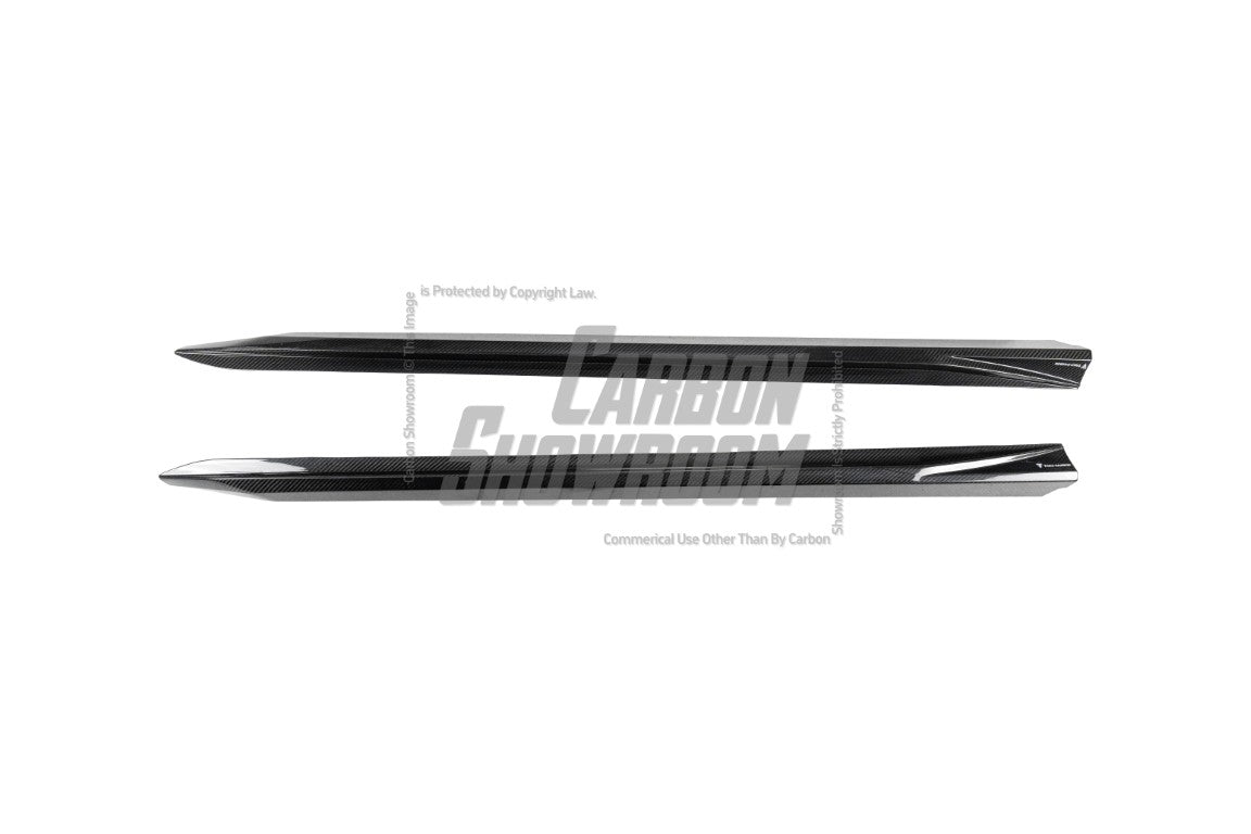 BMW 5 Series 530 540 & i5 e/x Drive40 M60 G60 G61 2024-ON with Aftermarket Parts - V1 Style Side Skirts Pre-preg Carbon Fiber from TAKD Carbon