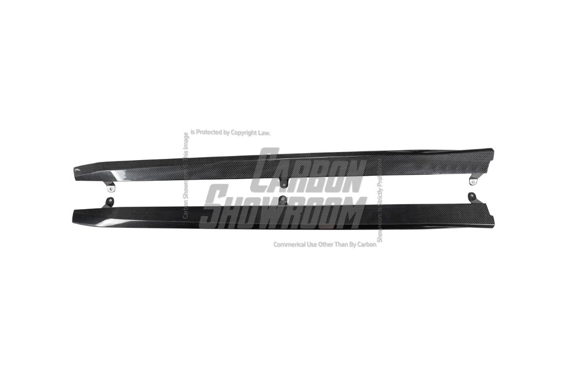 BMW 5 Series 530 540 & i5 e/x Drive40 M60 G60 G61 2024-ON with Aftermarket Parts - V1 Style Side Skirts Pre-preg Carbon Fiber from TAKD Carbon