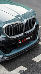 BMW 5 Series 530 540 (with M-package bumper, does not fit base model) & i5 e/x Drive40 (with M-package bumper, does not fit base model) M60 G60 G61 2024-ON with Aftermarket Parts - V1 Style Front Lip Pre-preg Carbon Fiber from TAKD Carbon