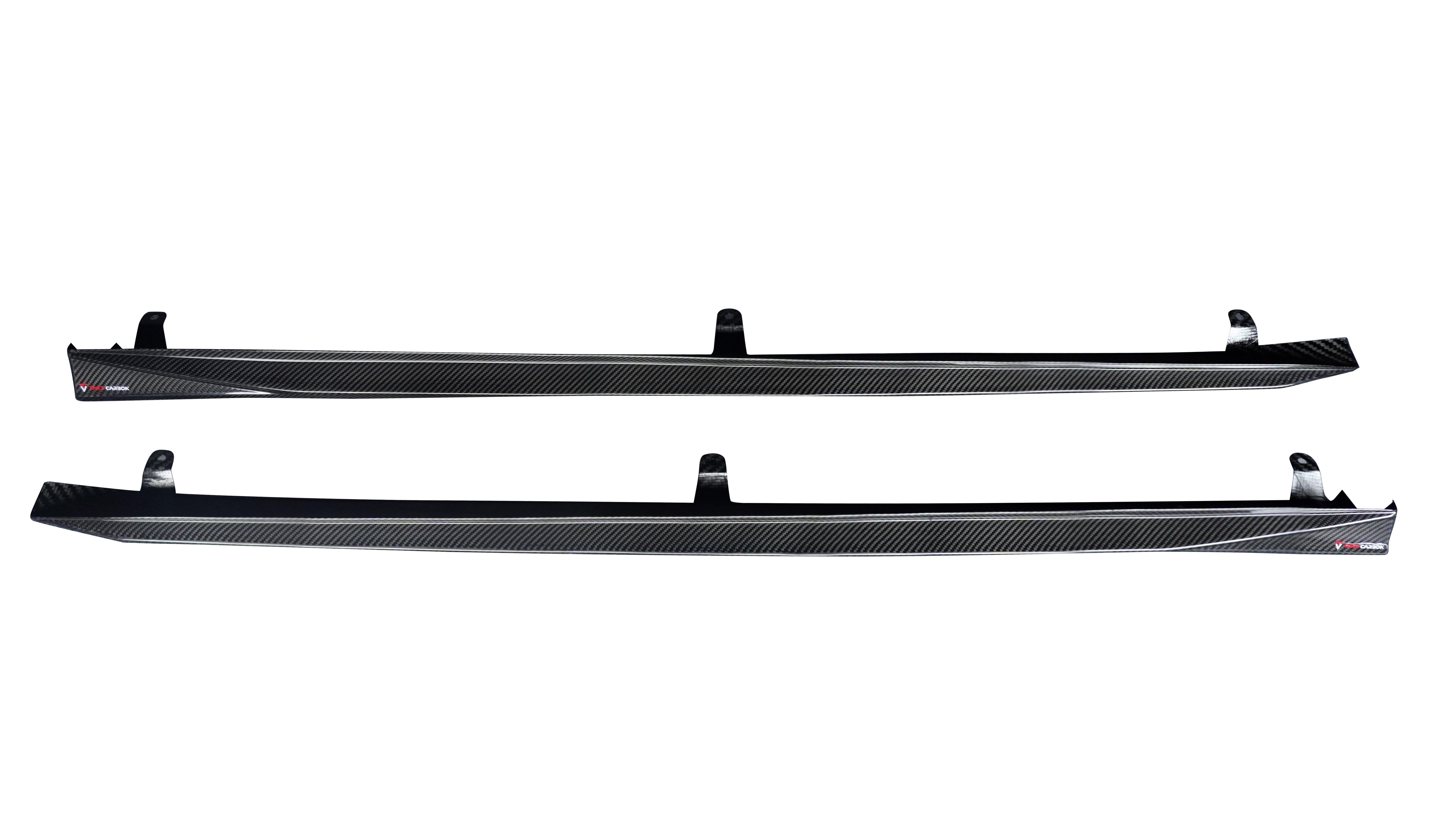 BMW 5 Series 530 540 & i5 e/x Drive40 M60 G60 G61 2024-ON with Aftermarket Parts - V1 Style Side Skirts Pre-preg Carbon Fiber from TAKD Carbon