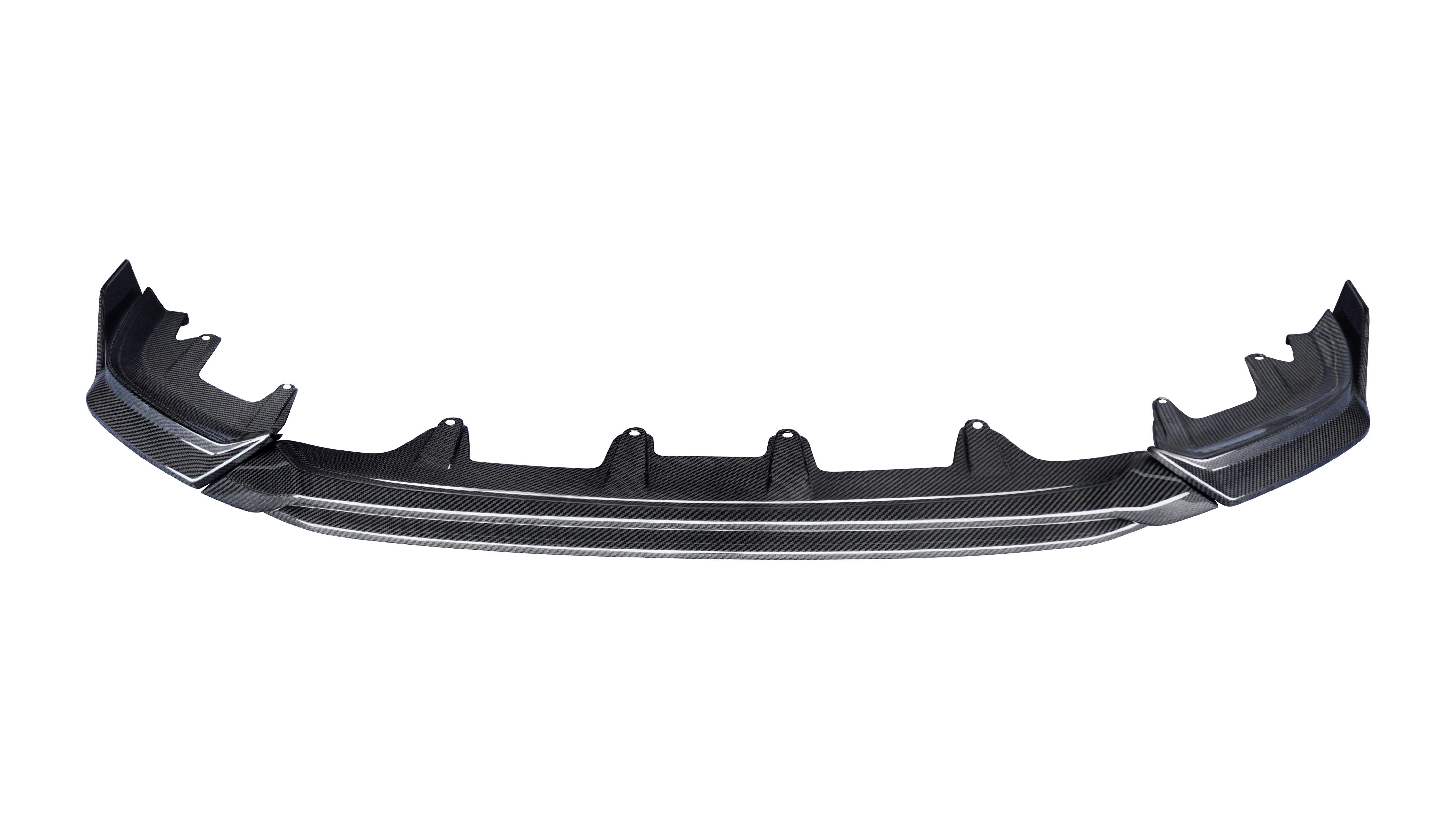BMW 5 Series 530 540 (with M-package bumper, does not fit base model) & i5 e/x Drive40 (with M-package bumper, does not fit base model) M60 G60 G61 2024-ON with Aftermarket Parts - V1 Style Front Lip Pre-preg Carbon Fiber from TAKD Carbon