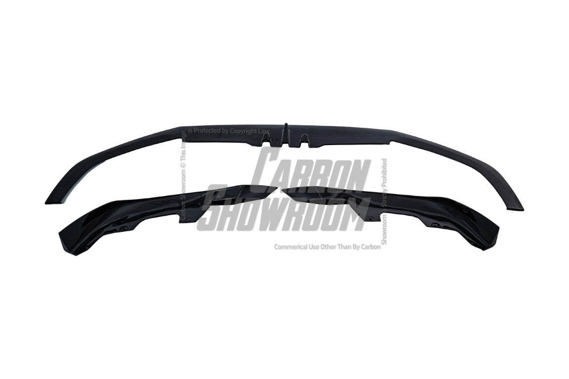 BMW 8 Series 840 (With M-Package Bumper) M850 G14 G15 G16 2018-ON with Aftermarket Parts - AC Style Front Lip Pre-preg Carbon Fiber from TAKD Carbon