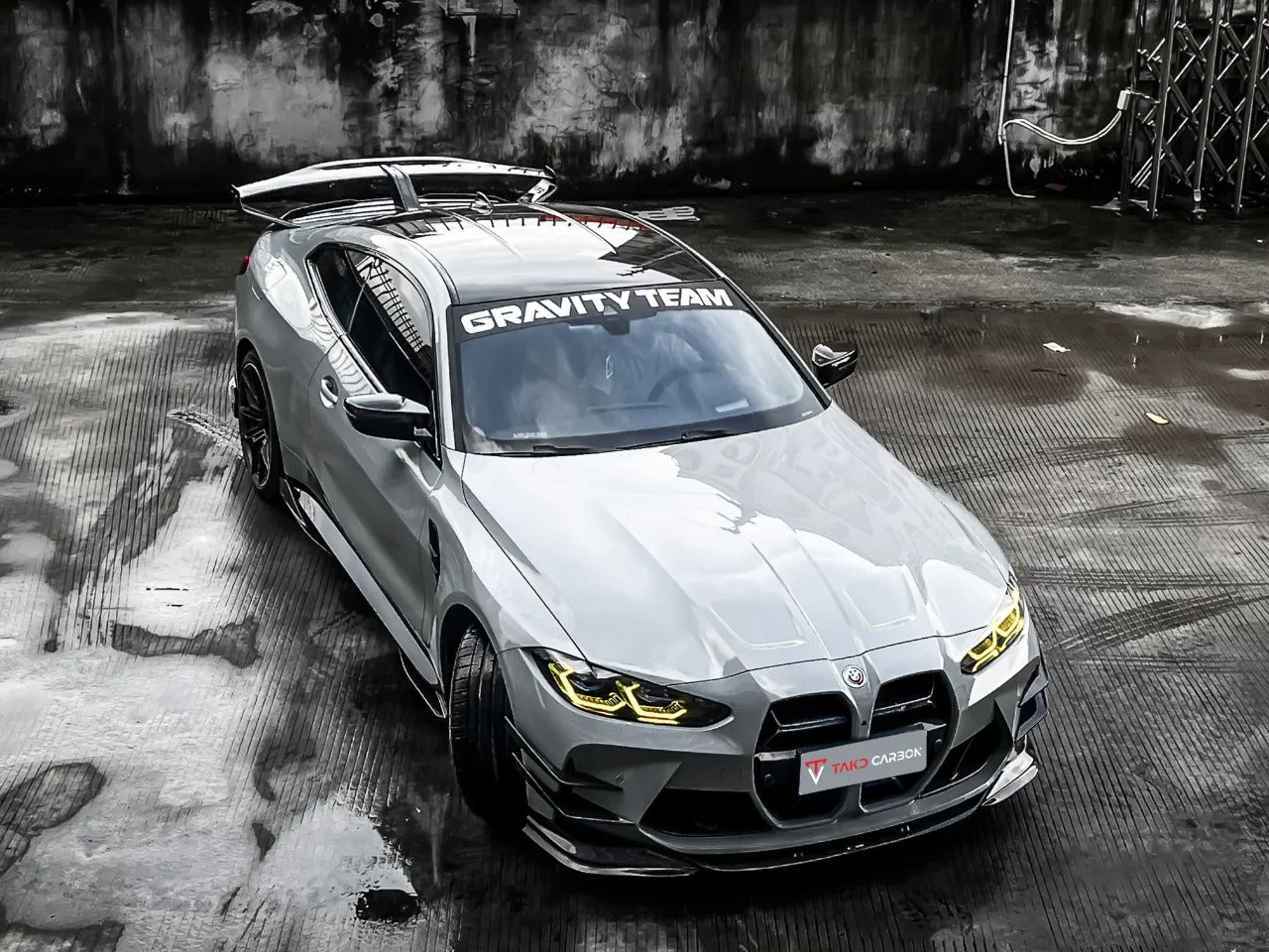 BMW M3/M3C G80/G81 2021 2022 2023 2024 & M4/M4C G82/G83 2021 2022 2023 2024 with Aftermarket Parts - CSL without ACC Sensor & CSL without ACC Sensor Grill Pre-preg Carbon Fiber from TAKD Carbon