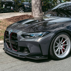 BMW M3 M3C M3CS G80 G81 2021 2022 2023 2024 & M4 M4C M4CS G82 G83 2021 2022 2023 2024 with Aftermarket Parts - CSL / Without ACC & CSL / With ACC Front Kidney Grill Pre-preg Carbon Fiber from Aero Republic