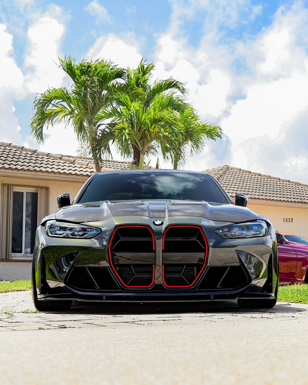 BMW M3/M3C G80/G81 2021 2022 2023 2024 & M4/M4C G82/G83 2021 2022 2023 2024 with Aftermarket Parts - CSL without ACC Sensor & CSL without ACC Sensor Grill Pre-preg Carbon Fiber from TAKD Carbon