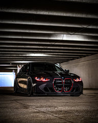 BMW M3/M3C G80/G81 2021 2022 2023 2024 & M4/M4C G82/G83 2021 2022 2023 2024 with Aftermarket Parts - CSL without ACC Sensor & CSL without ACC Sensor Grill Pre-preg Carbon Fiber from TAKD Carbon