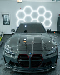 BMW M3/M3C G80/G81 2021 2022 2023 2024 & M4/M4C G82/G83 2021 2022 2023 2024 with Aftermarket Parts - CSL without ACC Sensor & CSL without ACC Sensor Grill Pre-preg Carbon Fiber from TAKD Carbon