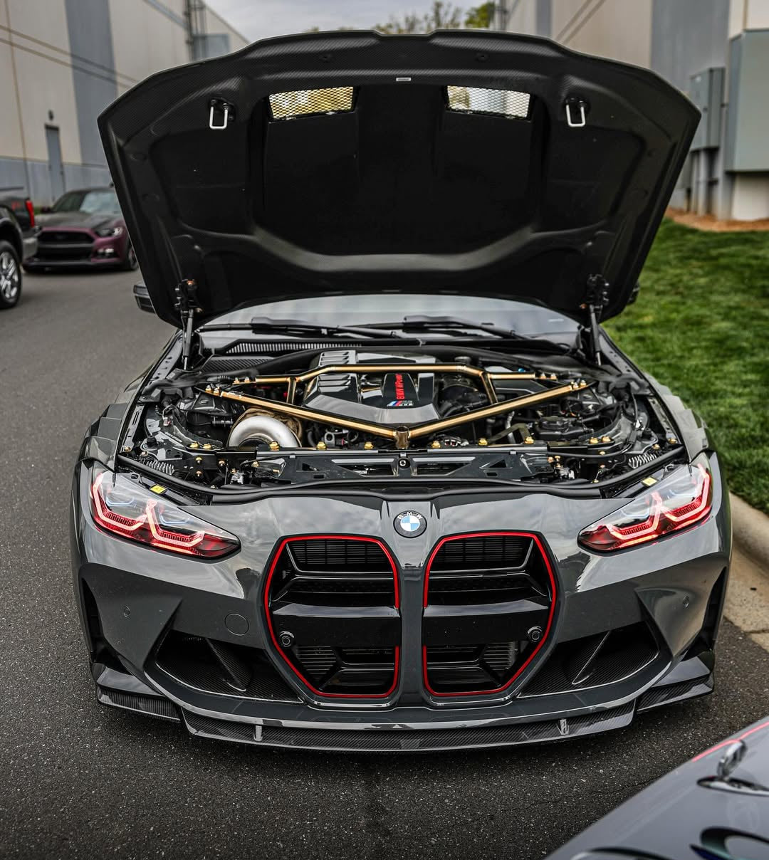 BMW M3/M3C G80/G81 2021 2022 2023 2024 & M4/M4C G82/G83 2021 2022 2023 2024 with Aftermarket Parts - CSL without ACC Sensor & CSL without ACC Sensor Grill Pre-preg Carbon Fiber from TAKD Carbon