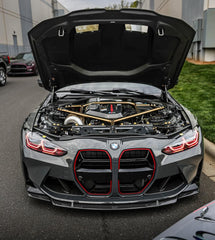 BMW M3/M3C G80/G81 2021 2022 2023 2024 & M4/M4C G82/G83 2021 2022 2023 2024 with Aftermarket Parts - CSL without ACC Sensor & CSL without ACC Sensor Grill Pre-preg Carbon Fiber from TAKD Carbon