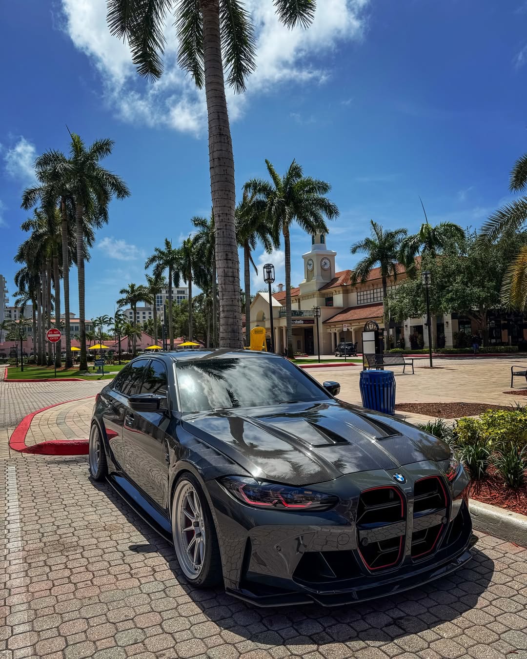 BMW M3 / M3C G80 G81 & M4 / M4C G82 G83 2021 2022 2023 2024 with Aftermarket Parts - Hood Bonnet Double-sided Pre-preg Carbon Fiber from TAKD Carbon