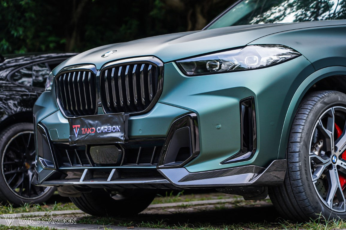 BMW X5 s/x Drive 40i & xDrive 50e (With M-Package, does not fit base model) & M60i G05 LCI 2024-ON with Aftermarket Parts - Front Intake Vents Dry Pre-preg Carbon Fiber from TAKD Carbon