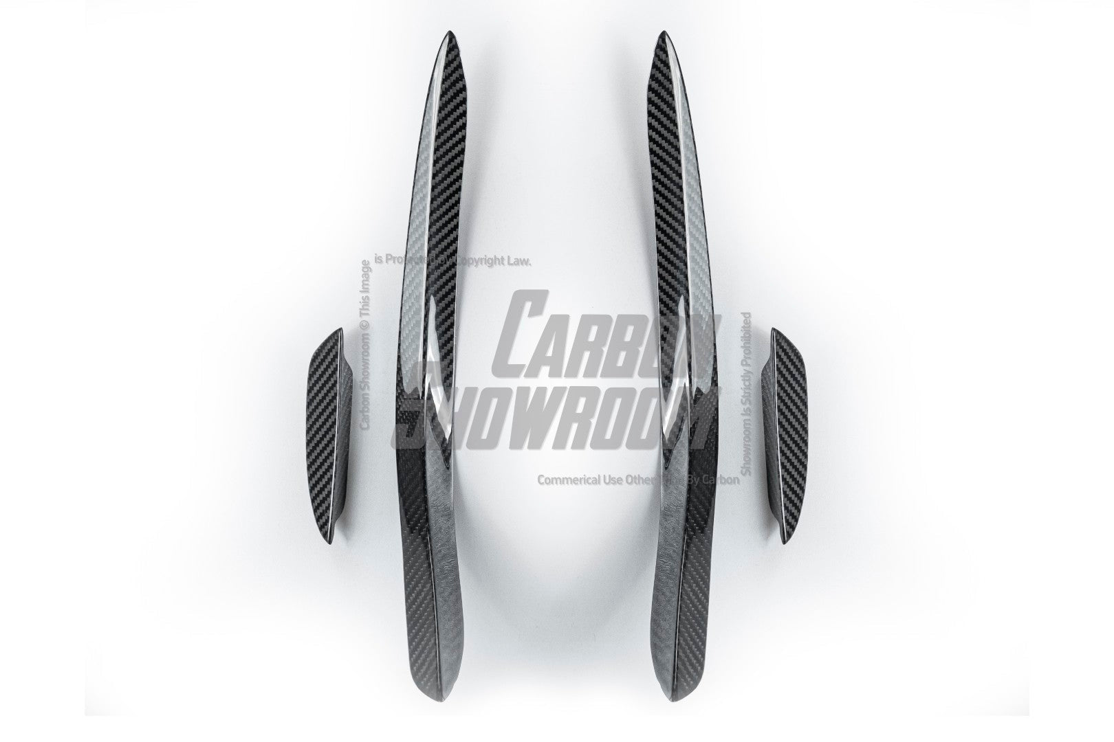 Mercedes Benz A-Class A45 W177 2019-ON with Aftermarket Parts - Front Canards Pre-preg Carbon Fiber from TAKD Carbon