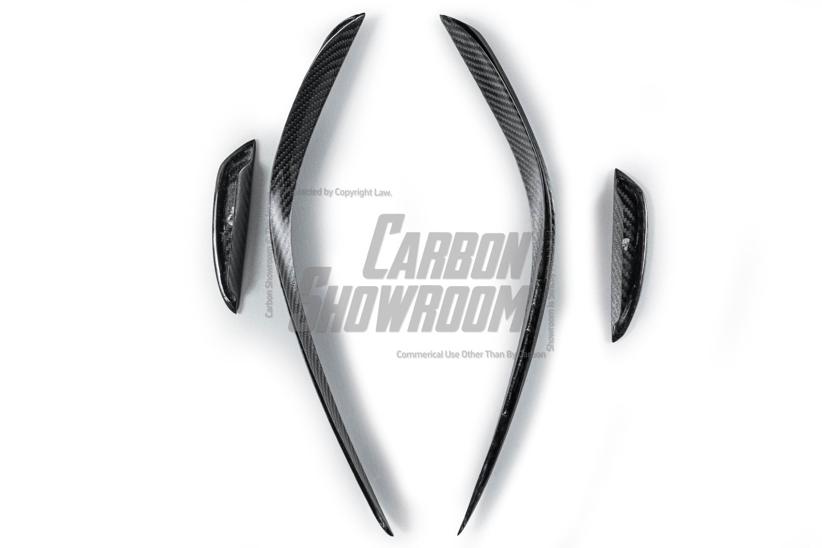 Mercedes Benz A-Class A45 W177 2019-ON with Aftermarket Parts - Front Canards Pre-preg Carbon Fiber from TAKD Carbon