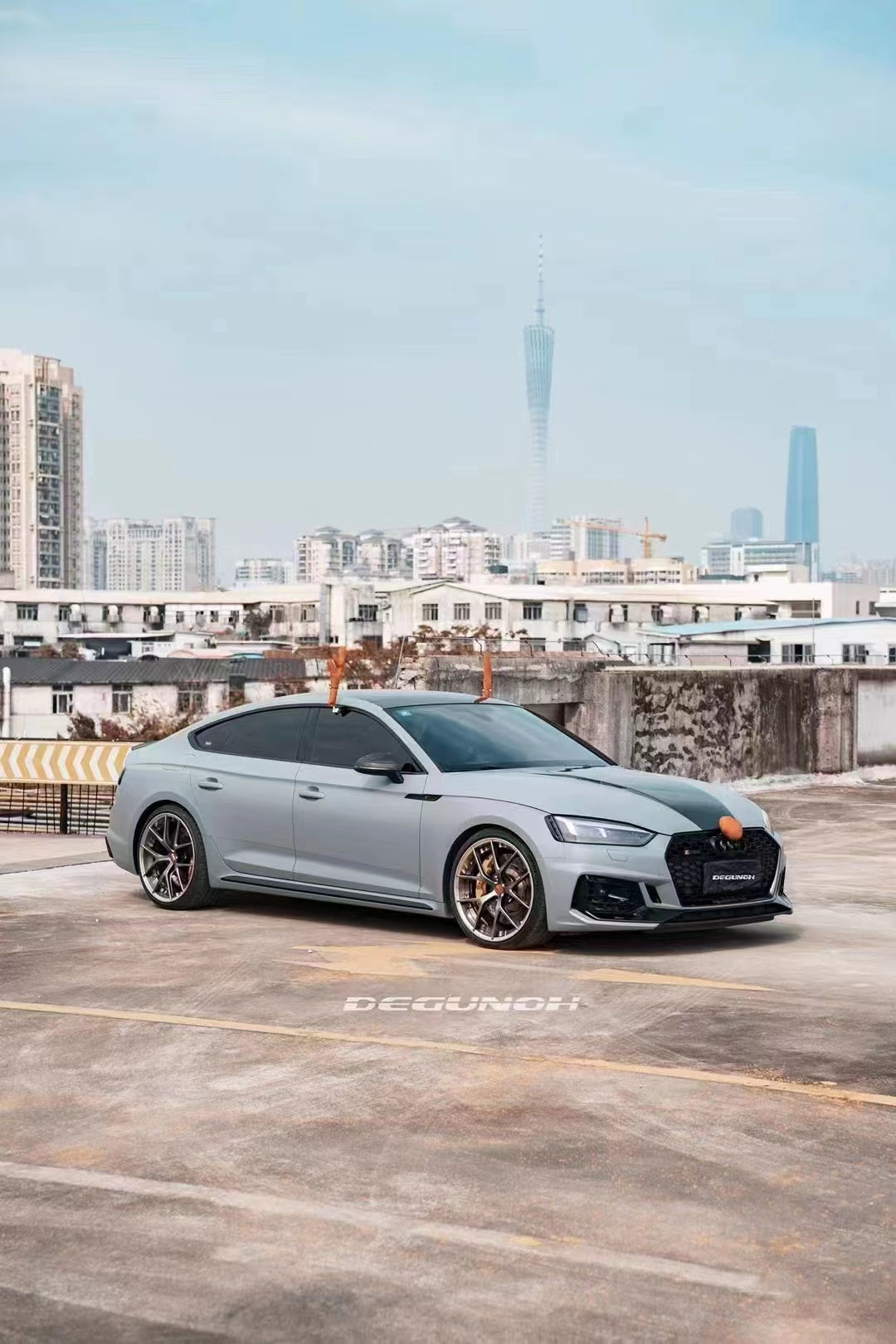 Audi RS5 S5 A5 B9/B9.5 2017 2018 2019 2020 2021 2022 2023 2024 with Aftermarket Parts - Hood Bonnet Pre-preg Carbon Fiber from TAKD Carbon
