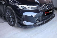 BMW 3 Series 330i (with M-package bumper,Does not fit base model) M340i G20 LCI 2023-ON with Aftermarket Parts - V1 Style Front Lip Pre-preg Carbon Fiber from TAKD Carbon