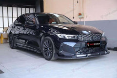BMW 3 Series 330i (with M-package bumper,Does not fit base model) M340i G20 LCI 2023-ON with Aftermarket Parts - V1 Style Front Lip Pre-preg Carbon Fiber from TAKD Carbon