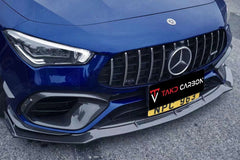 Mercedes Benz CLA45 CLA45S C118 2020-ON with Aftermarket Parts - V2 Style Pre-preg Carbon Fiber Front Intake Cover from TAKD Carbon