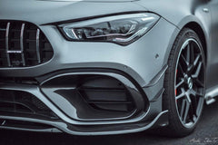 Mercedes Benz CLA45 C118 2020 2021 2022 2023 2024 with Aftermarket Parts - V1 Style Front Bumper Canards Pre-preg Carbon Fiber from TAKD Carbon
Mercedes Benz CLA45 C118 2020 2021 2022 2023 2024 with Aftermarket Parts - V1 Style Front Bumper Canards Pre-preg Carbon Fiber from TAKD Carbon