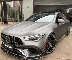 Mercedes Benz CLA45 (Does not fit CLA45s) C118 2020-ON with Aftermarket Parts - V1 Style Pre-preg Carbon Fiber Front Lip from TAKD Carbon