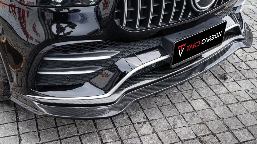 Mercedes Benz GLE-Class AMG GLE53 W167 2019-ON with Aftermarket Parts - Front Lip Dry Pre-preg Carbon Fiber from TAKD Carbon