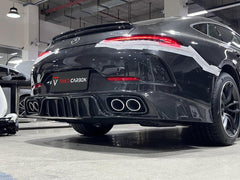 Mercedes Benz AMG GT43 GT50 GT53 (Fits Rear Wheel Drive Only) X290 2021 2022 2023 2024 with Aftermarket Parts - V2 Rear Diffuser Pre-preg Carbon Fiber from TAKD Carbon