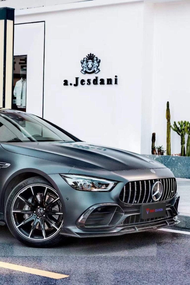 Mercedes Benz AMG GT43 GT50 GT53 X290 2021 2022 2023 with Aftermarket Parts - Front Lip Carbon Fiber from TAKD Carbon