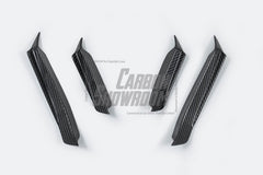 Mercedes Benz C-Class C63/C63S (fits both Pre-Facelift & Facelift) W205 2015 2016 2017 2018 2019 2020 2021 with Aftermarket Parts - Front Canards Pre-preg Carbon Fiber from TAKD Carbon