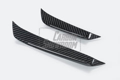 Mercedes Benz C-Class C63/C63S (fits both Pre-Facelift & Facelift) W205 2015 2016 2017 2018 2019 2020 2021 with Aftermarket Parts - Front Canards Pre-preg Carbon Fiber from TAKD Carbon