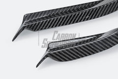 Mercedes Benz C-Class C63/C63S (fits both Pre-Facelift & Facelift) W205 2015 2016 2017 2018 2019 2020 2021 with Aftermarket Parts - Front Canards Pre-preg Carbon Fiber from TAKD Carbon