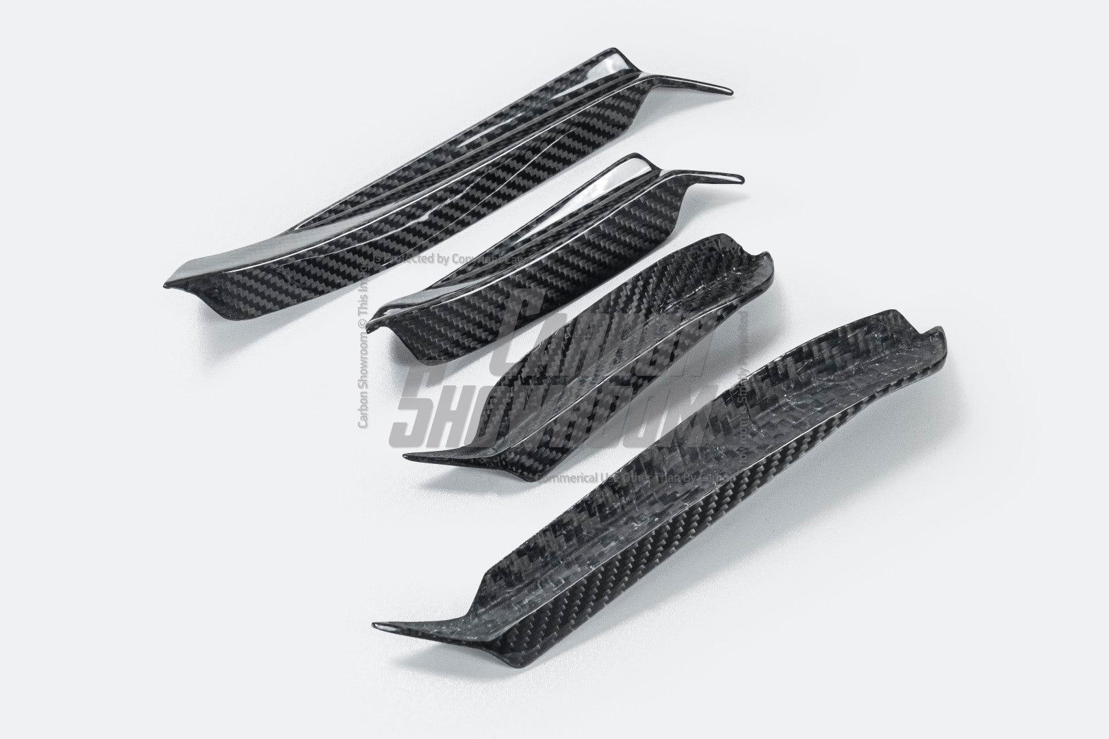 Mercedes Benz C-Class C63/C63S (fits both Pre-Facelift & Facelift) W205 2015 2016 2017 2018 2019 2020 2021 with Aftermarket Parts - Front Canards Pre-preg Carbon Fiber from TAKD Carbon